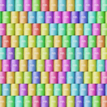 Large evenly layered and tightly packed array of oil barrels on various colors on a simple white background. This image is a 3d render.の写真素材