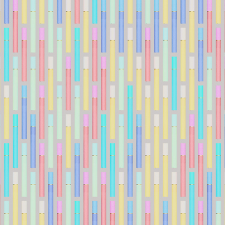 Large evenly layered and tightly packed array of cigarettes of various colors on a simple white background. This image is a 3d render.の写真素材