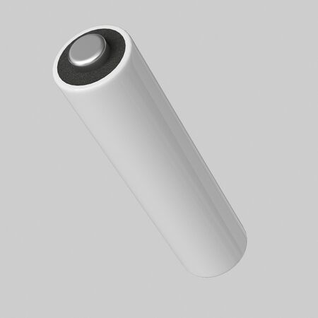 3d rendered Blank White Triple A Battery on a light background for easy isolation and compositing.の写真素材