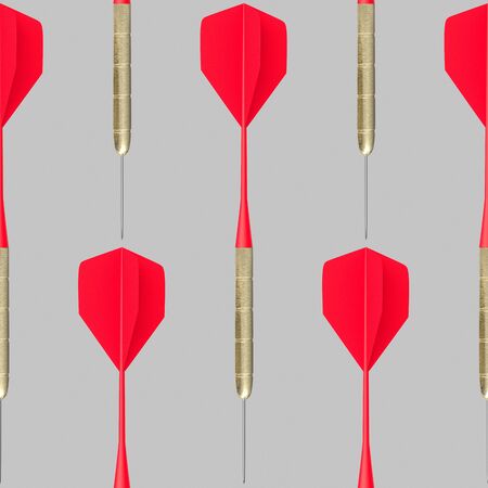 Seamlessly Tiling Background of Red Playing Dartsの写真素材