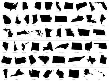 The  States of America (USA), commonly known as the  States (U.S.) or America, is a federal republic composed of 50 statesのイラスト素材