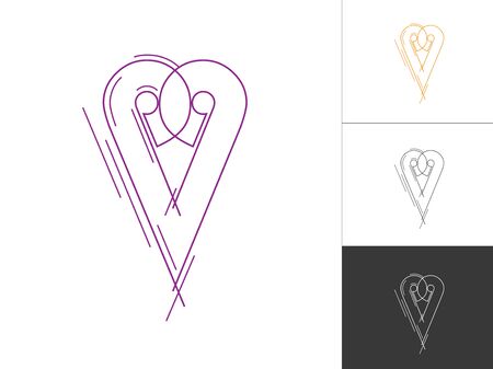 Creative Alphabet and Number Logotype Sketch Concept in Vector. Modern Abstract Letter Logo Designs Elements. Alphabet P and Number 9 Inside This Designs Elements.のイラスト素材