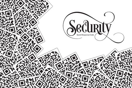 Quick Response Code Security Illustration. QR Code for Supermarket, E-commerce, Shop, Store Etc.の写真素材