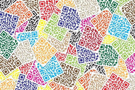 Multicolor QR Code Background. Quick Response Code for Supermarket, E-commerce, Shop Etc.の写真素材