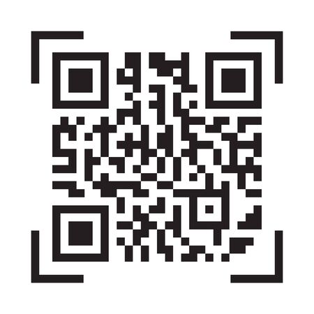 Quick Response Code Digital Data Sign For Scanners Vector Illustration Isolated on White Background. Shop, Store, Electronic, Digital Technology, Marketing, Internet Concept, Supermarket, Mobile App Etc QR Code Illustration.のイラスト素材