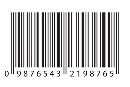 Modern Realistic Simple Flat Barcode Sign in Vector Illustration Isolated on White Background. Marketing, Internet Concept, Supermarket Buy, Mobile App Etc barcode illustration.のイラスト素材