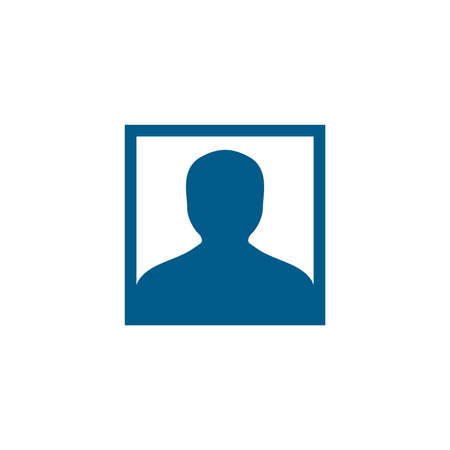 Avatar Blue Icon On White Background. Blue Flat Style Vector Illustration.のイラスト素材