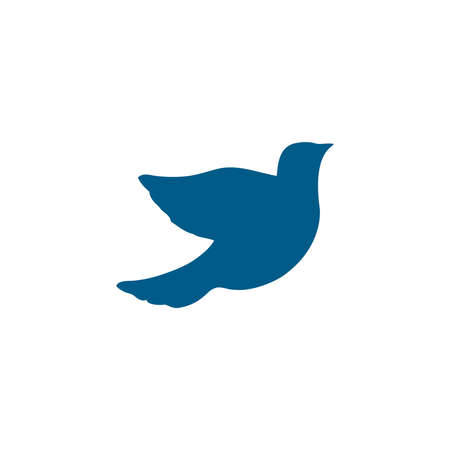 Bird Blue Icon On White Background. Blue Flat Style Vector Illustration.のイラスト素材