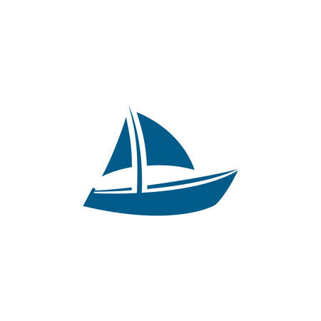 Boat Red Icon On White Background. Red Flat Style Vector Illustration.のイラスト素材
