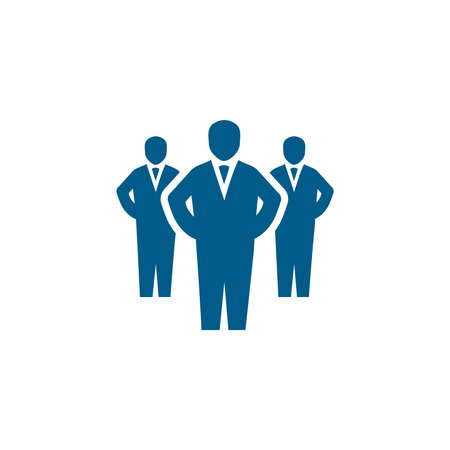 Businessman Blue Icon On White Background. Blue Flat Style Vector Illustration.のイラスト素材