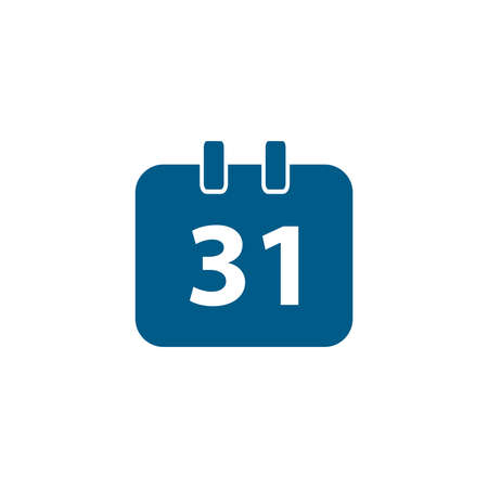 Calendar Blue Icon On White Background. Blue Flat Style Vector Illustration.のイラスト素材