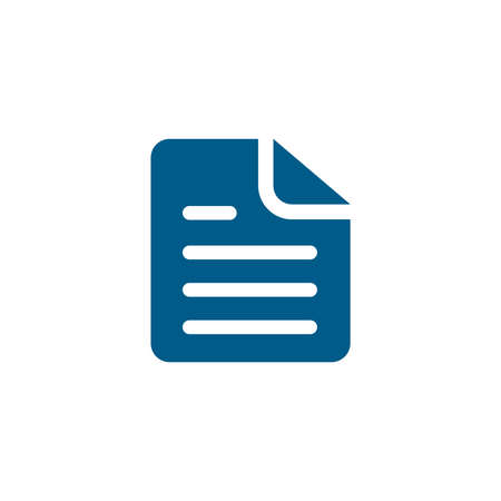 Document Blue Icon On White Background. Blue Flat Style Vector Illustration.のイラスト素材