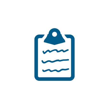 Document Blue Icon On White Background. Blue Flat Style Vector Illustration.のイラスト素材