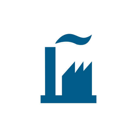 Industry Blue Icon On White Background. Blue Flat Style Vector Illustration.のイラスト素材