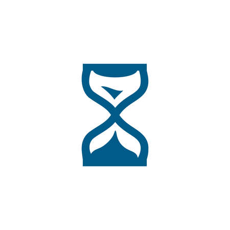 Hourglass Blue Icon On White Background. Blue Flat Style Vector Illustration.のイラスト素材