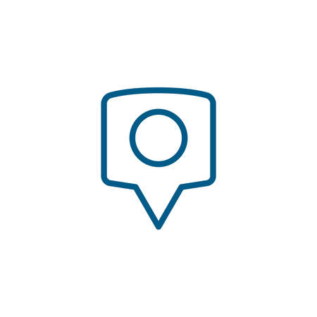 Locator Line Blue Icon On White Background. Blue Flat Style Vector Illustration.のイラスト素材