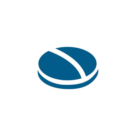 Medicine Blue Icon On White Background. Blue Flat Style Illustration.のイラスト素材