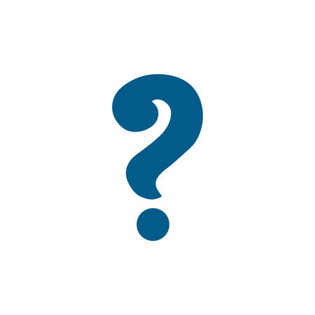 Question Blue Icon On White Background. Blue Flat Style Vector Illustration.のイラスト素材