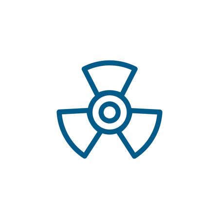 Propeller Line Blue Icon On White Background. Blue Flat Style Vector Illustration.のイラスト素材