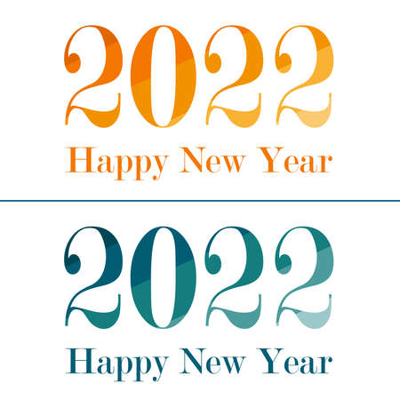 Happy New Year 2022 Design Template. Modern Design for Calendar, Invitations, Greeting Cards, Holidays Flyers or Prints.のイラスト素材