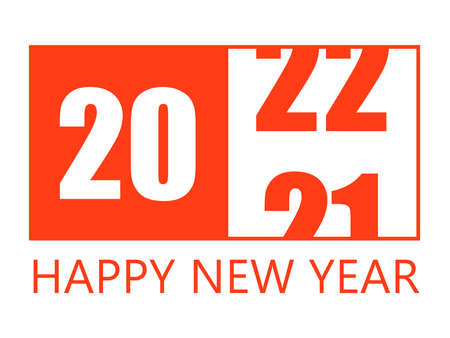 Happy New Year 2022 Design Template. Modern Design for Calendar, Invitations, Greeting Cards, Holidays Flyers or Prints.のイラスト素材