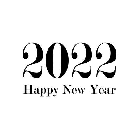 Happy New Year 2022 Design Template. Modern Design for Calendar, Invitations, Greeting Cards, Holidays Flyers or Prints.のイラスト素材