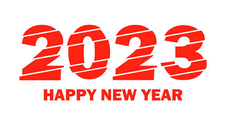 Happy New Year 2023 Design Template. Modern Design for Calendar, Invitations, Greeting Cards, Holidays Flyers or Prints.のイラスト素材