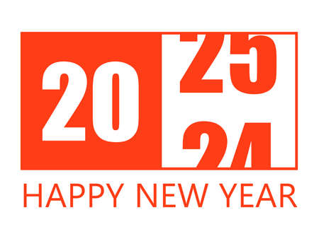 Happy New Year 2025 Design Template. Modern Design for Calendar, Invitations, Greeting Cards, Holidays Flyers or Prints.のイラスト素材