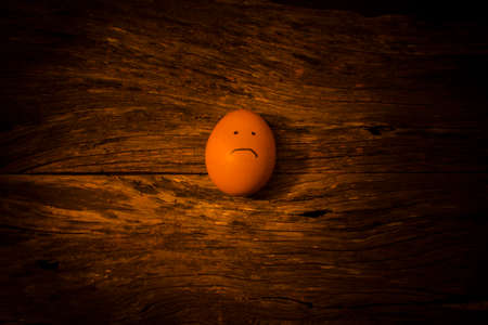 sad eggの写真素材