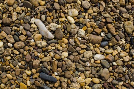 Close up gravel wall pattern