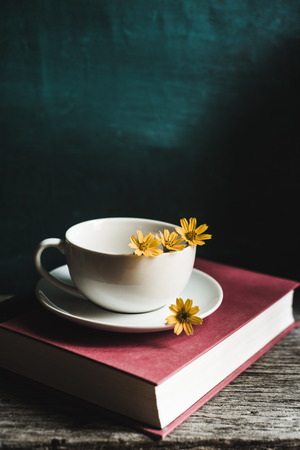 Coffee with bookの写真素材