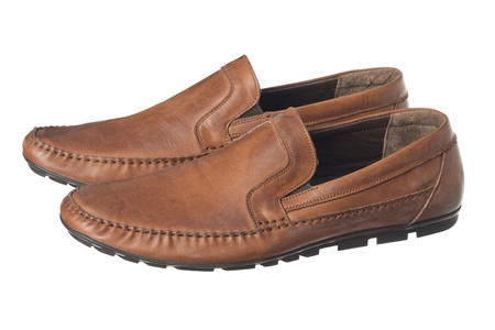 Isolated brown shoesの写真素材