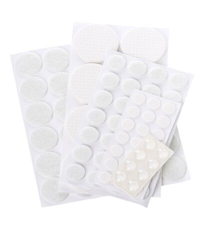 Isolated shot of a sheet of self-stick protection floor padの写真素材