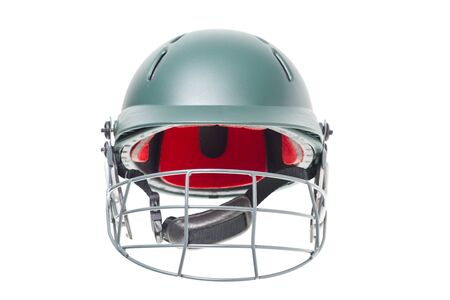 Isolated shot of a cricket helmetの写真素材