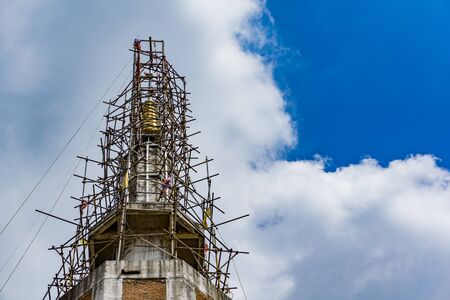 Building new Temple in Thailandの写真素材