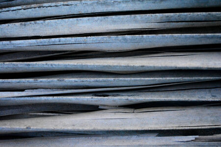 Closeup of  Dried coconut leavesの写真素材