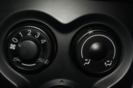 inside air conditioner unit in the car  look like face alien の写真素材