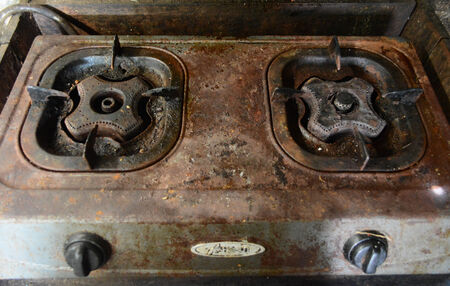 old gas stoveの写真素材
