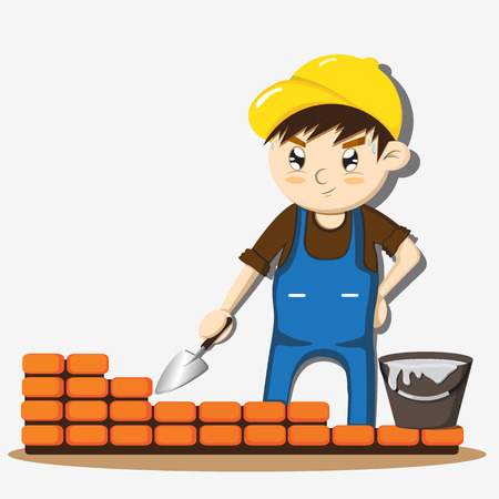 mason cartoon designのイラスト素材