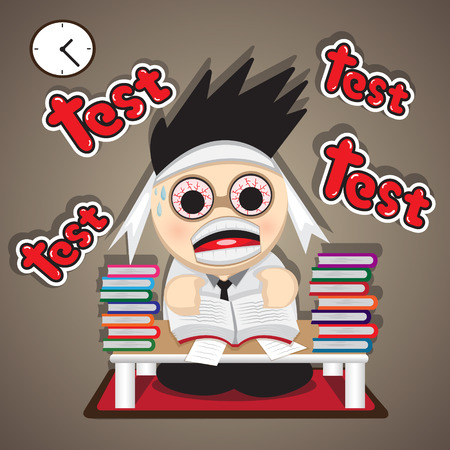 Reading test preparationのイラスト素材