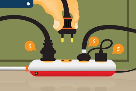 Electrical outlet  and power outletのイラスト素材