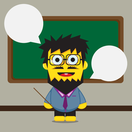 teacher cartoon designのイラスト素材