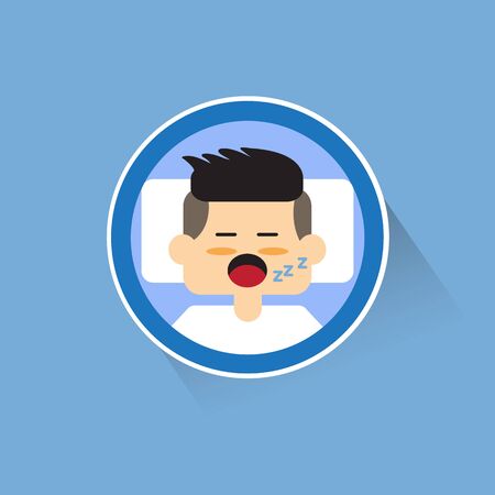 people sleep icon flatのイラスト素材