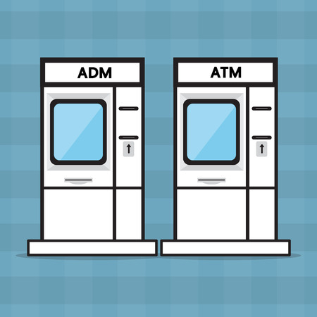 Automatic banking machine and Automatic Deposit Machine.のイラスト素材