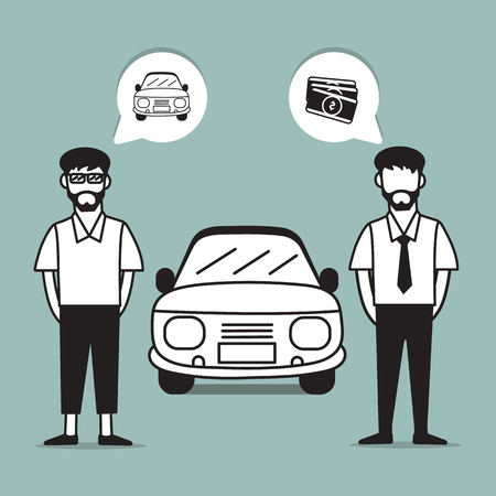 Buying car. vector design .のイラスト素材