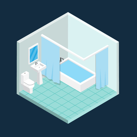Isometric toilet vector design.のイラスト素材