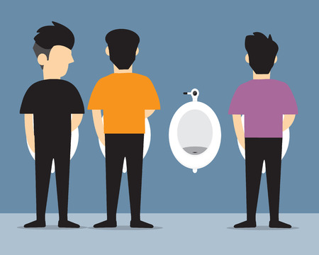 man urinating  vector flat design.のイラスト素材