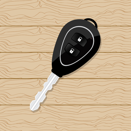Car key on wood table , vector design.のイラスト素材