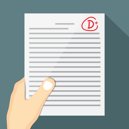 Get D for the exam, vector design for education.のイラスト素材