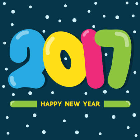 Happy new year 2017のイラスト素材